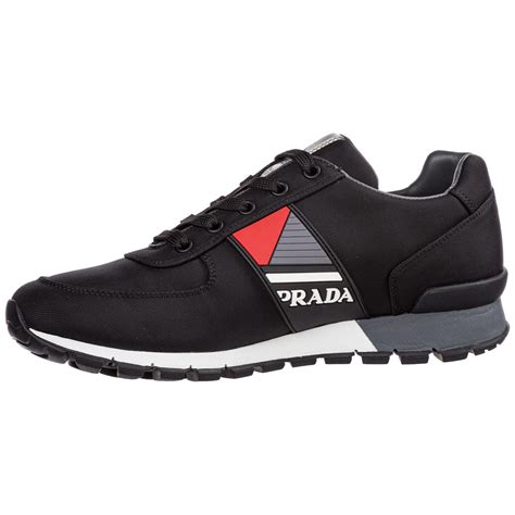 black prada trainers|prada sneakers men black.